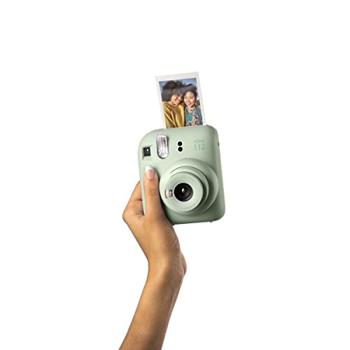 Fujifilm Instax Mini 12 Instant Film Camera Pastel Blue, Fujifilm Instax Mini Twin Pack Instant Film 20 Prints, Protective Case, Gift Bundle