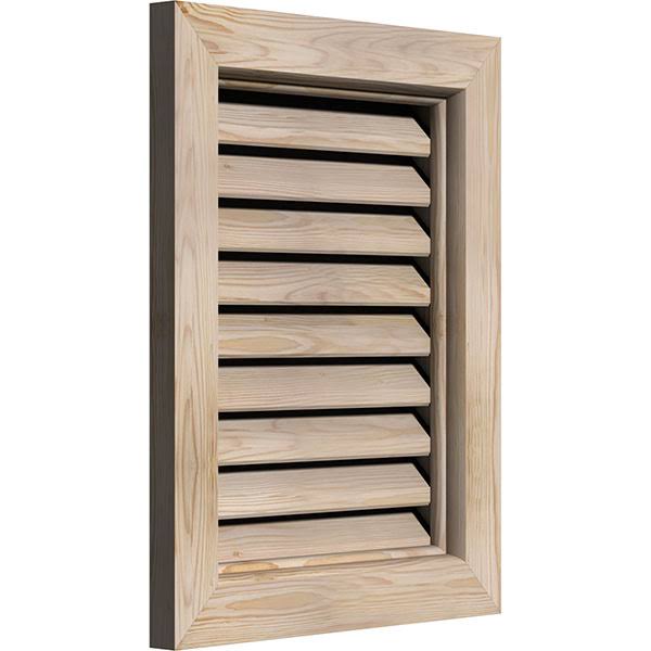 Ekena Millwork GVWVE36X3200SFPPI 36x22W x 32x22H Vertical Gable Vent (41x22W x 37x22H Frame Size): Primed, Functional, Smooth Pi