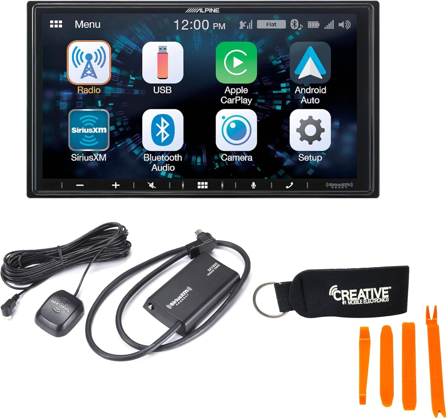 Alpine iLX-W650 Compatible with CarPlay & Android Auto - Includes SXV300V1 Sirius XM Tuner