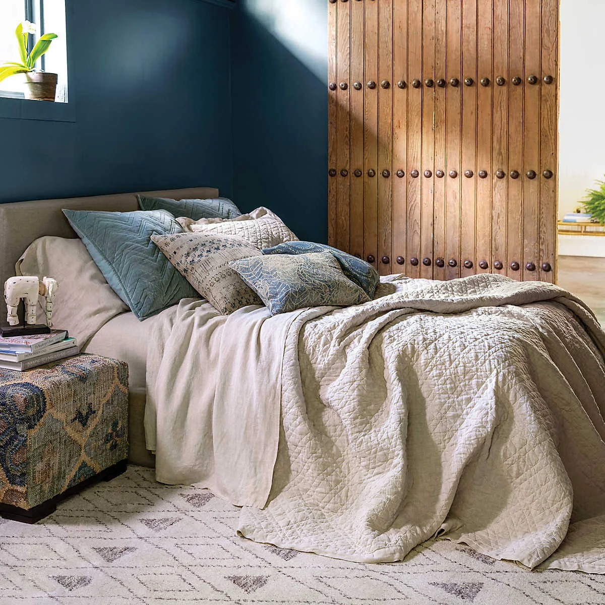 Pine Cone Hill Washed Linen Natural Quilt Twin
