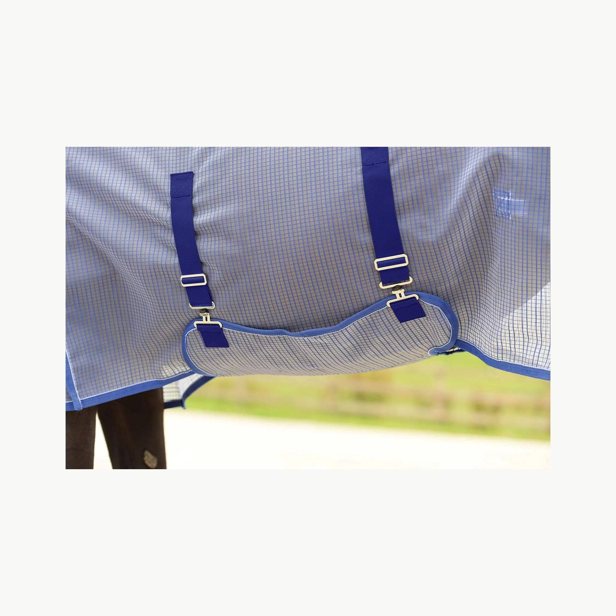 Weatherbeeta ComFiTec Ripshield Plus Detach-A-Neck Fly Sheet - White/Blue