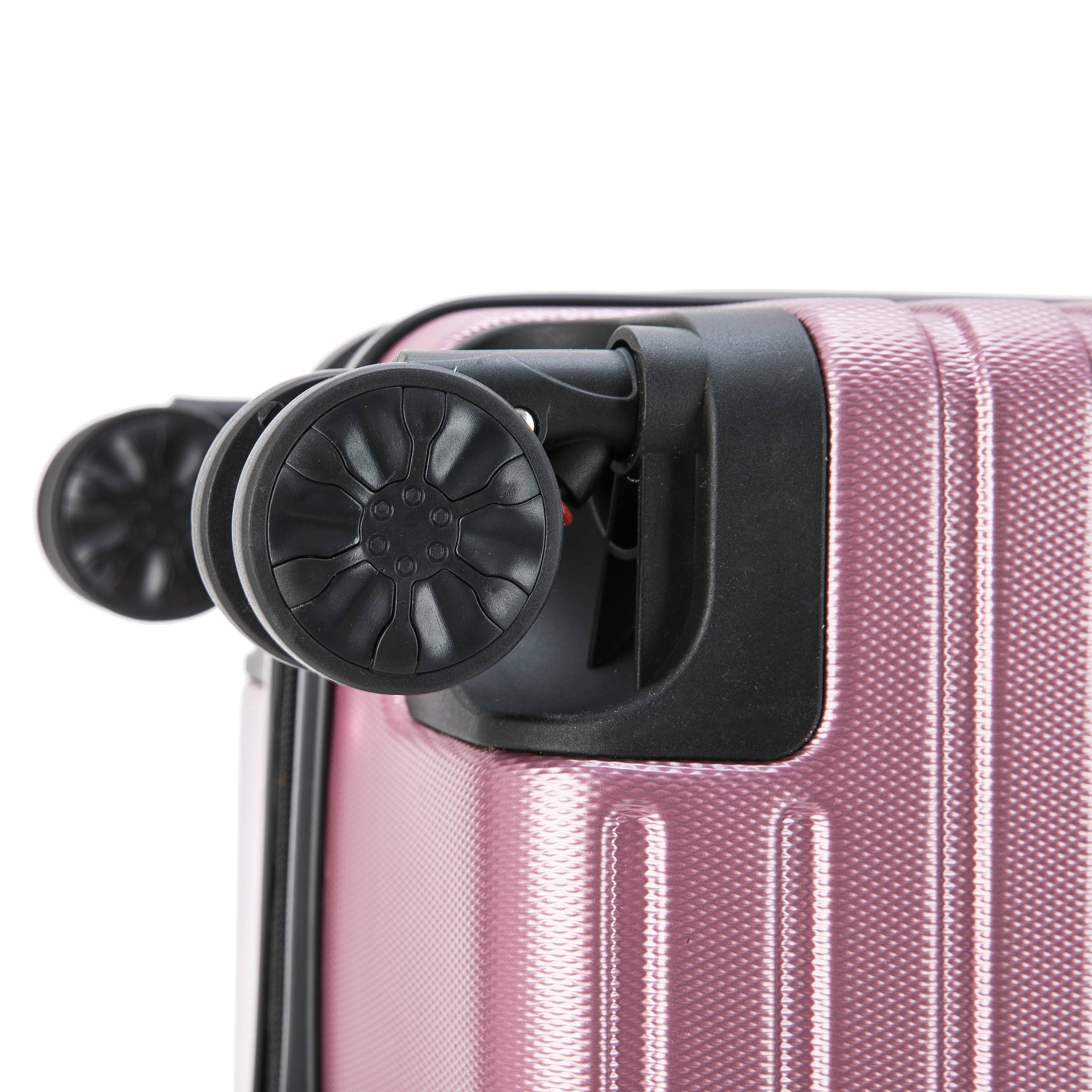 InUSA Deep Lightweight Hardside Spinner 20 in. Carry-On Rose Gold, Pink