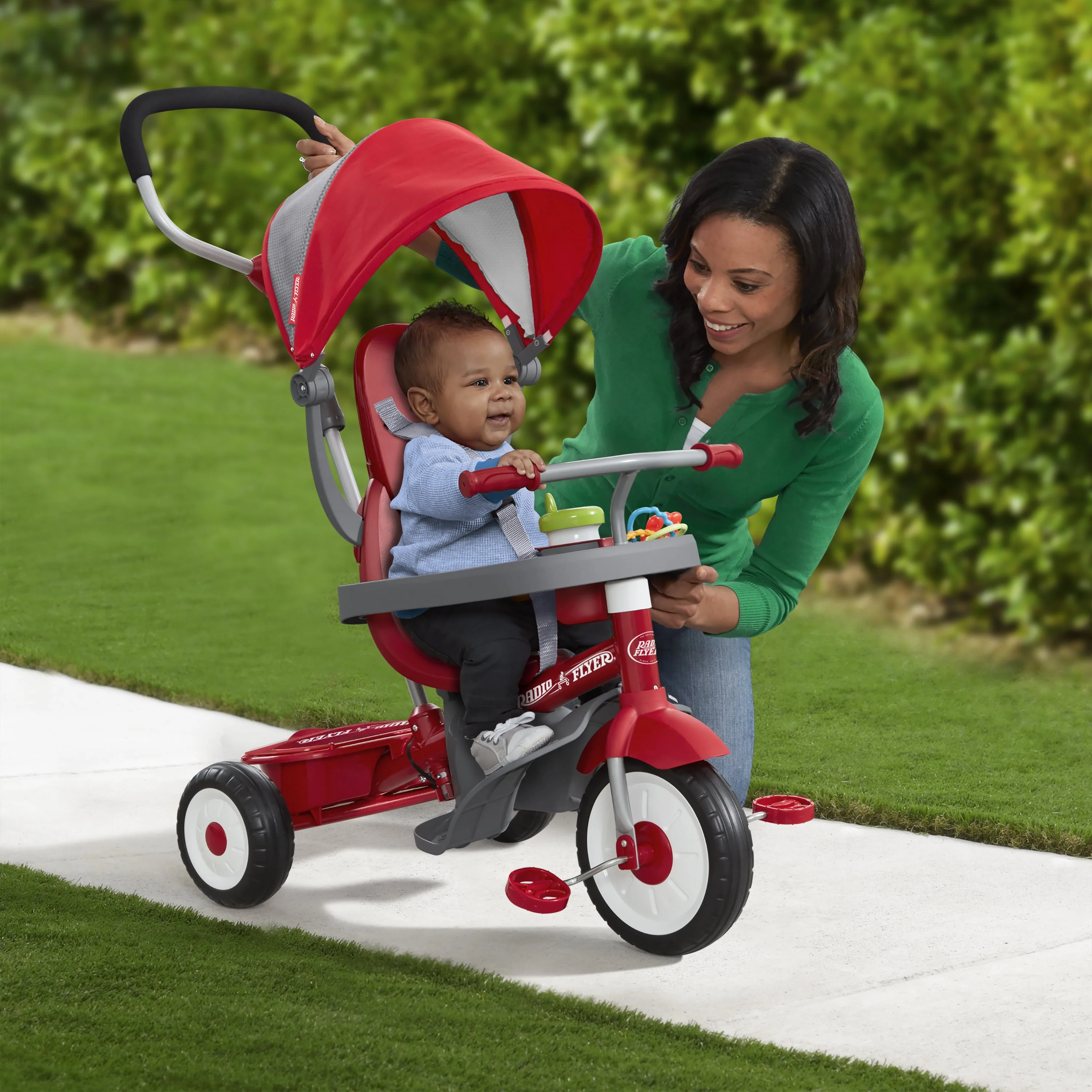 Radio Flyer, 4-in-1 Stroll 'n Trike, Grows with Child, Red