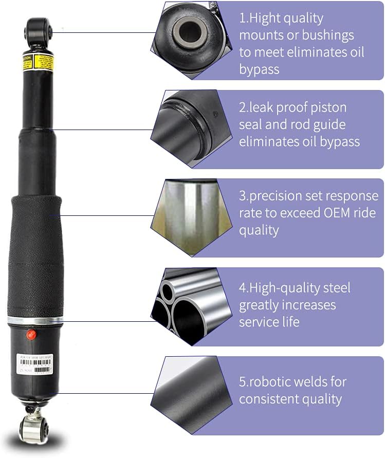 Pair Rear Air Suspension Shock Absorber Struts Fits 2000-2014 Suburban 1500 /Tahoe/Yukon/Yukon XL 1500 2007-2013 Avalanche 2002-2014 Escalade 25979391 25979393