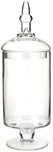 Mantello Decor Glass Apothecary Jars (Clear, Medium Large, Set of 3)