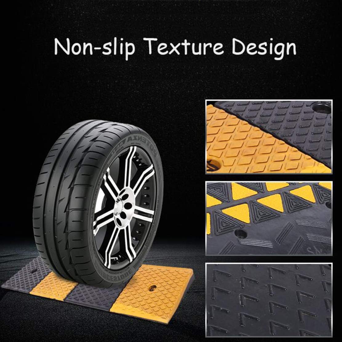 JLDN Portable Plastic Curb Ramp, Curb Ramps Car Vehicle Curbside Threshold Bridge Track Loading Ramps for Driveway, Sidewalk, Scooter, Bike, Motorcycle,100x15x2.6cm/39x6x1in