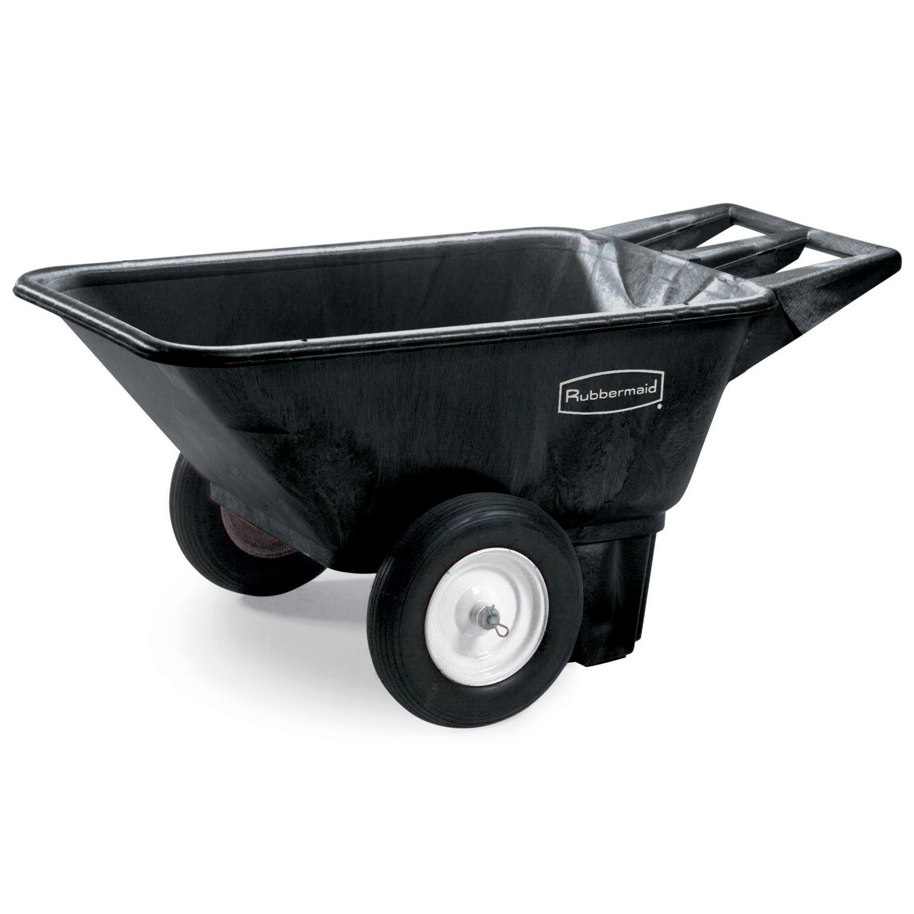 Rubbermaid 7.5 Cu. ft. Low Wheel Cart - Black