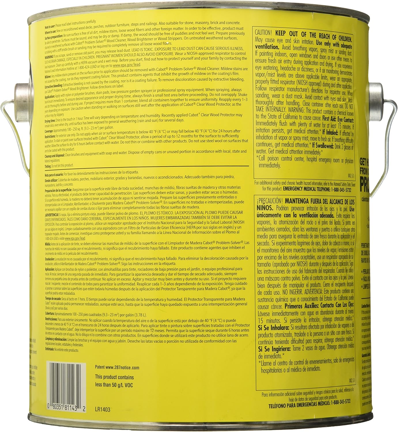 Valspar/Cabot 210211 140.0002101.007 Clear Wood Protector, Clear - 1 Gallon Pack of 2