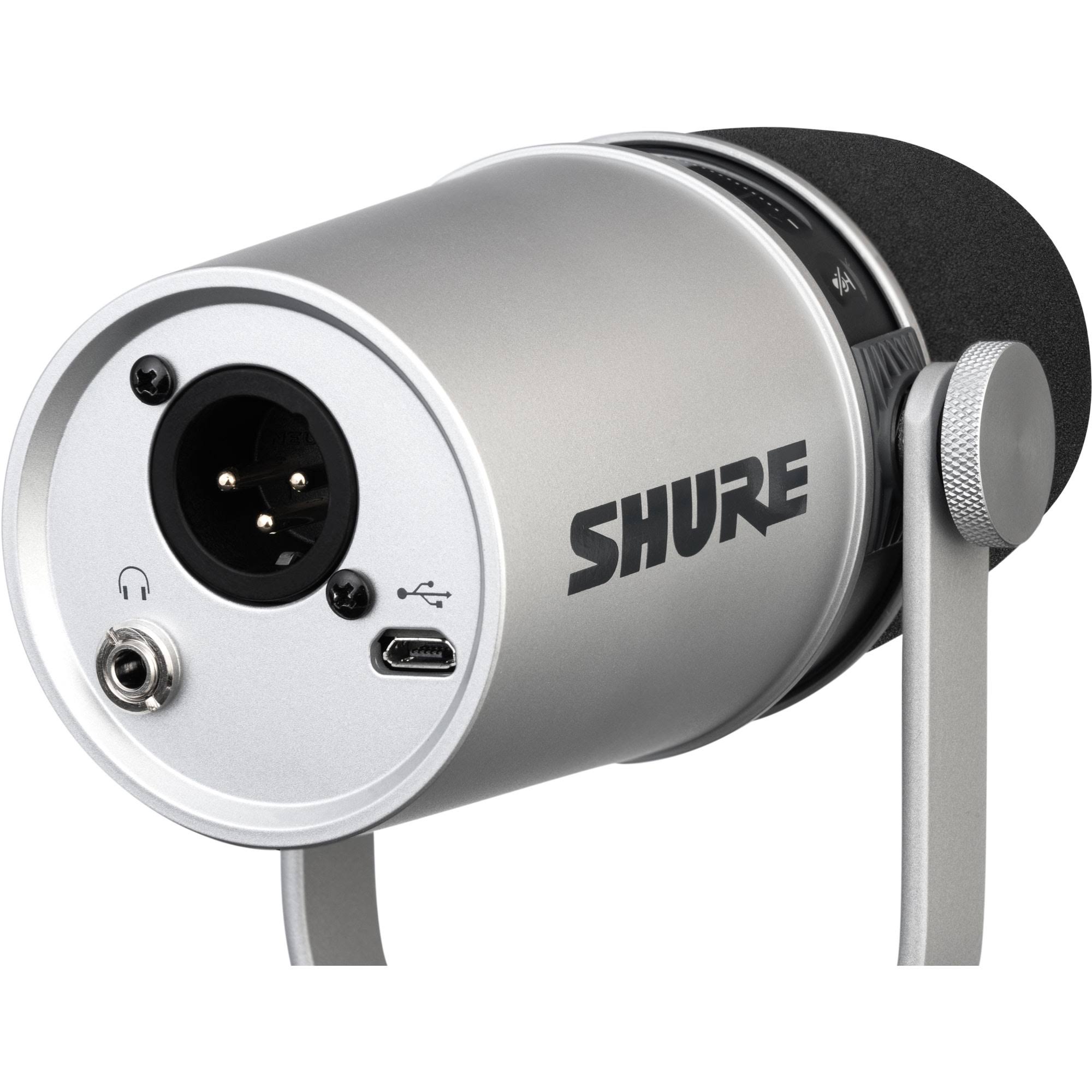 Shure MV7 USB Podcast Microphone - Silver