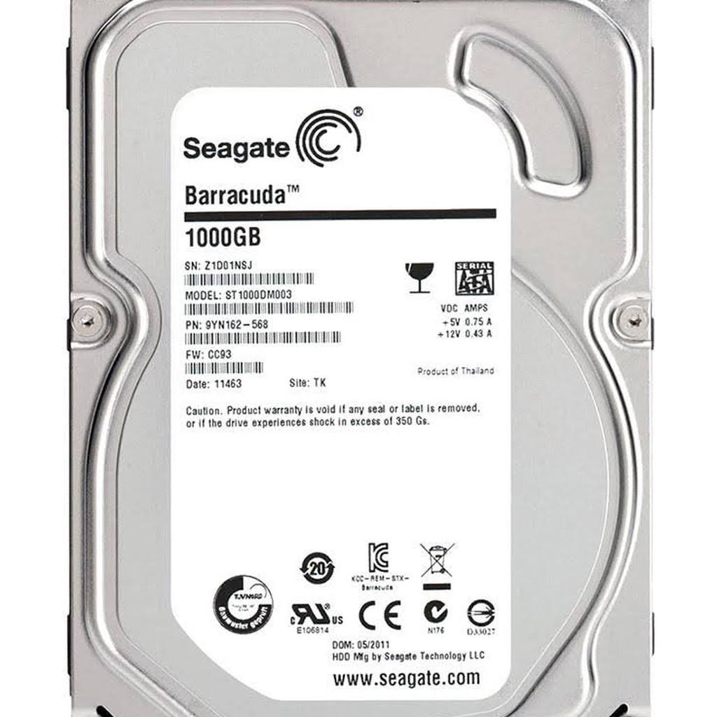Seagate Barracuda St1000dm003 1 TB 3.5x22 Internal Hard Drive