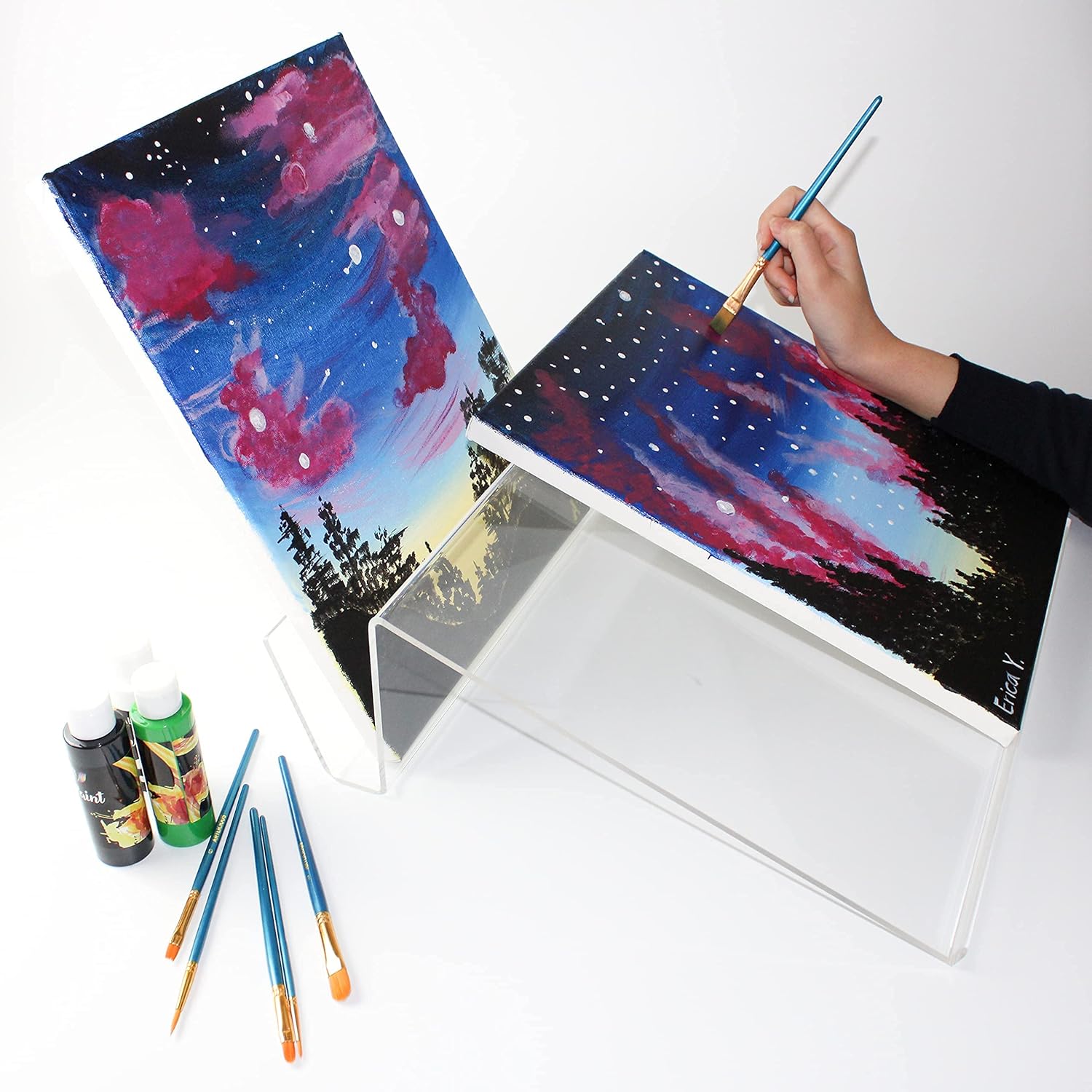 SILLY MONKEY Slant Board for Writing – Writing Slope with Tablet Book Holder Slot Anti-Slip Border Edge - Ergonomic Writing Slant Board for Improved Handwriting, Posture, Grasp and Endurance Pack of 2