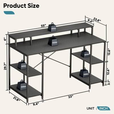Reversible Desk Inbox Zero Color: Carbon Black