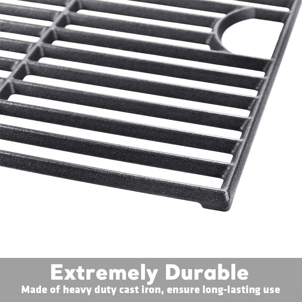 Uniflasy Cast Iron Cooking Grate Replacement for Nexgrill 4 Burner 720-0830H 720-0670A 720-0783E 720-0958A 5 Burner 720-0888N Replacement for Kenmore 41516106210 415.16106210 Uniflame GBC981 17 Inch