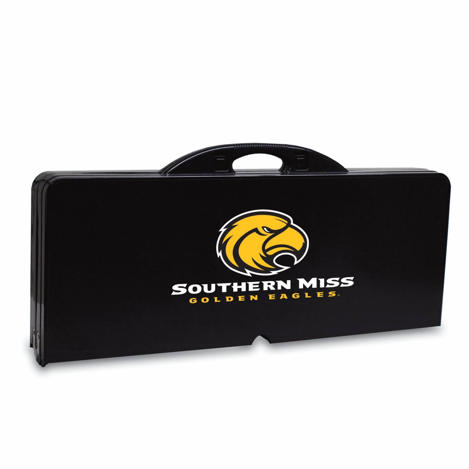 Picnic Time Picnic Table Black Southern Miss Golden Eagles