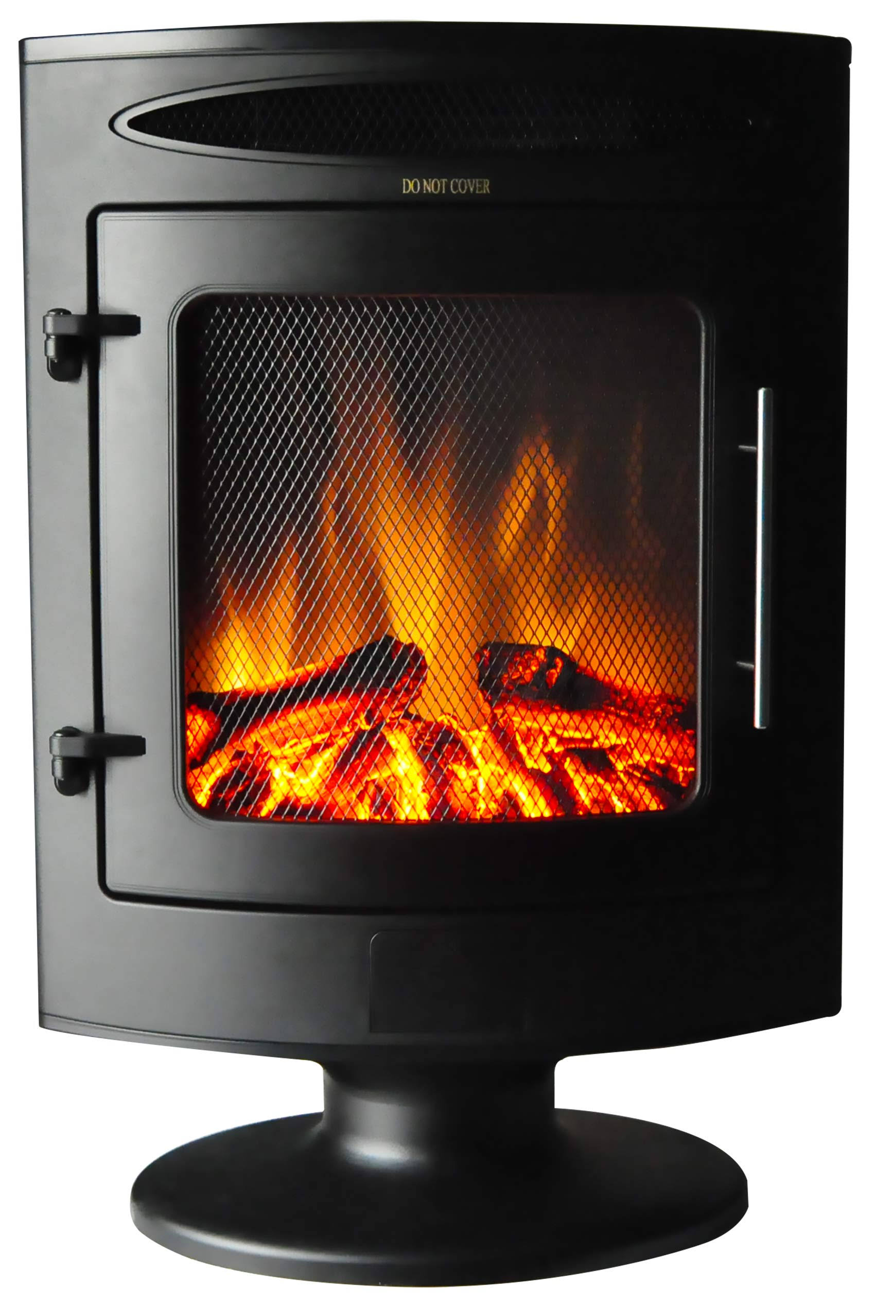 Cambridge 1500w Freestanding Electric Fireplace Heater in Black with Log Display
