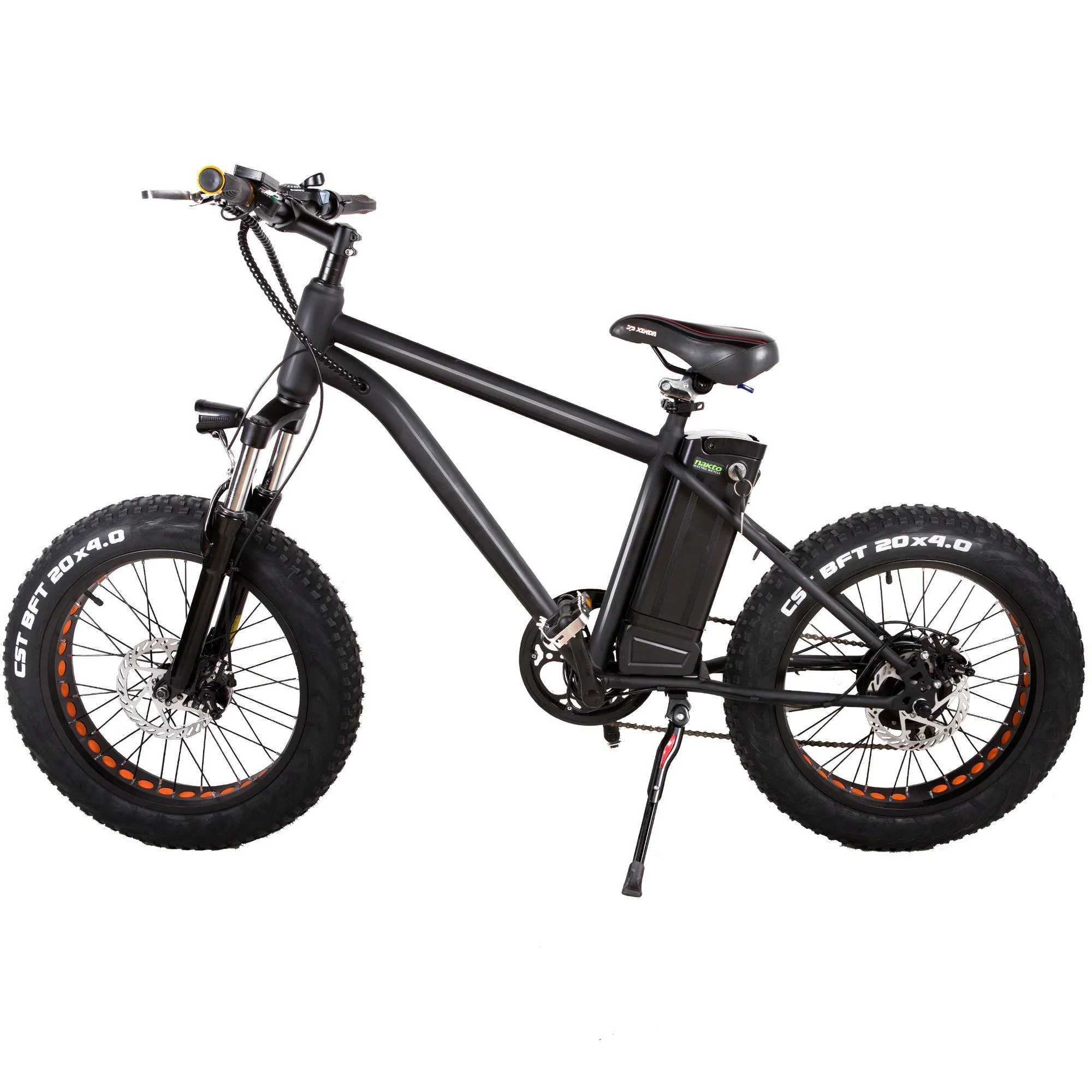 Nakto Fat Tire Electric Bicycle 20x22 Mini Cruiser White