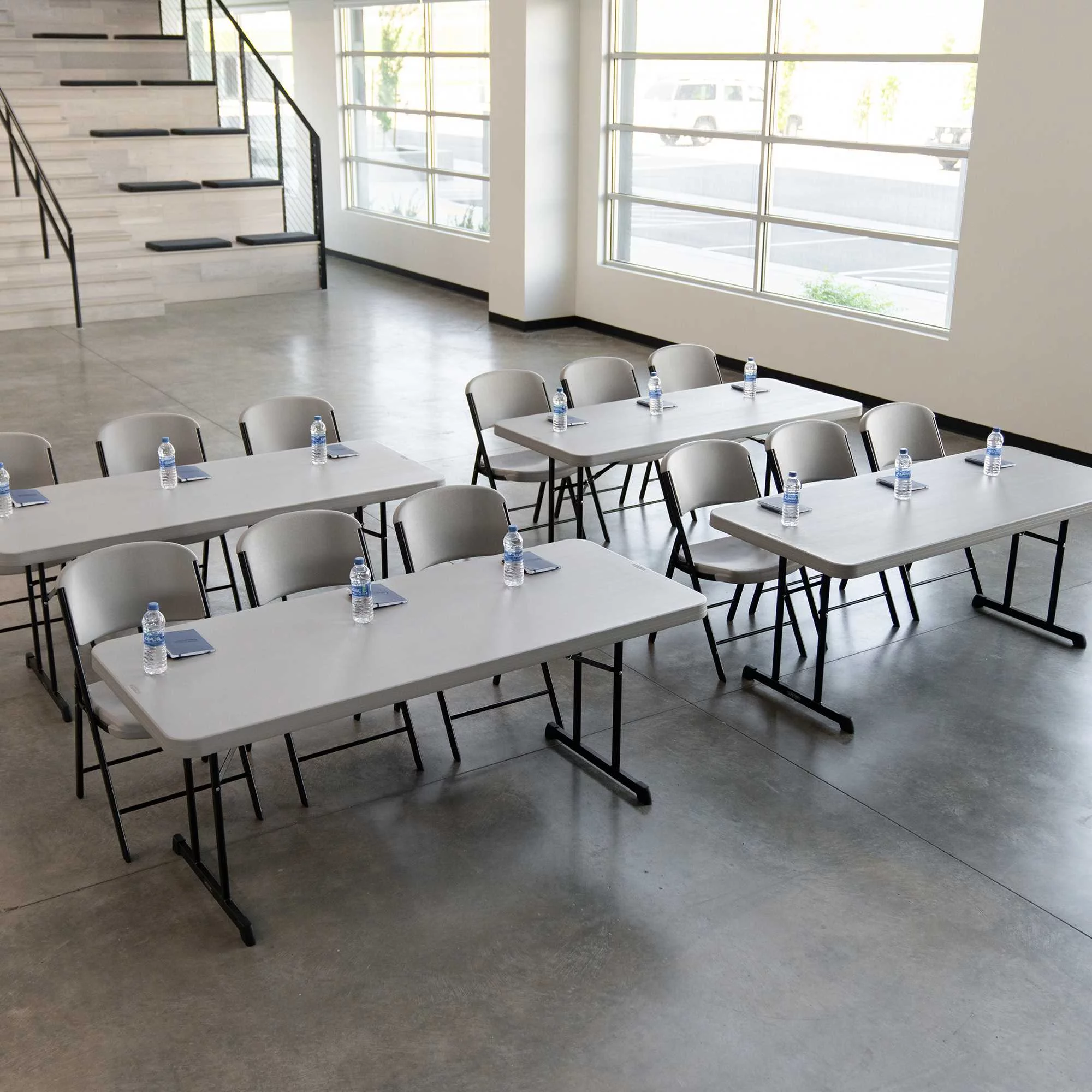 Lifetime 6 Foot Rectangle Folding Table, Indoor/Outdoor Professional, Putty (80126)