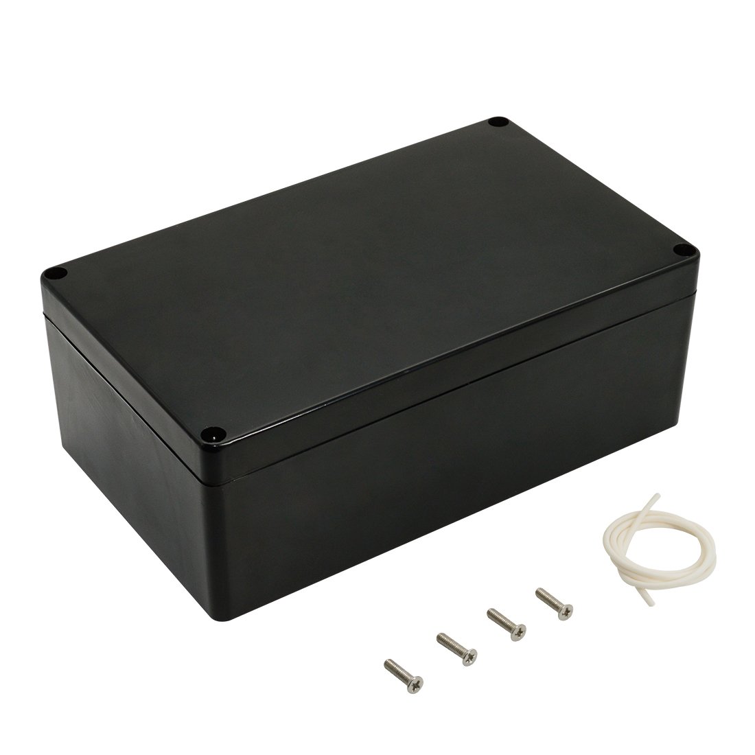 LeMotech ABS Plastic Electrical Project Case Power Junction Box, Project Box Black 10.4" x 7.2" x 3.7" (263 x 182 x 95 mm)(Pack of 1)