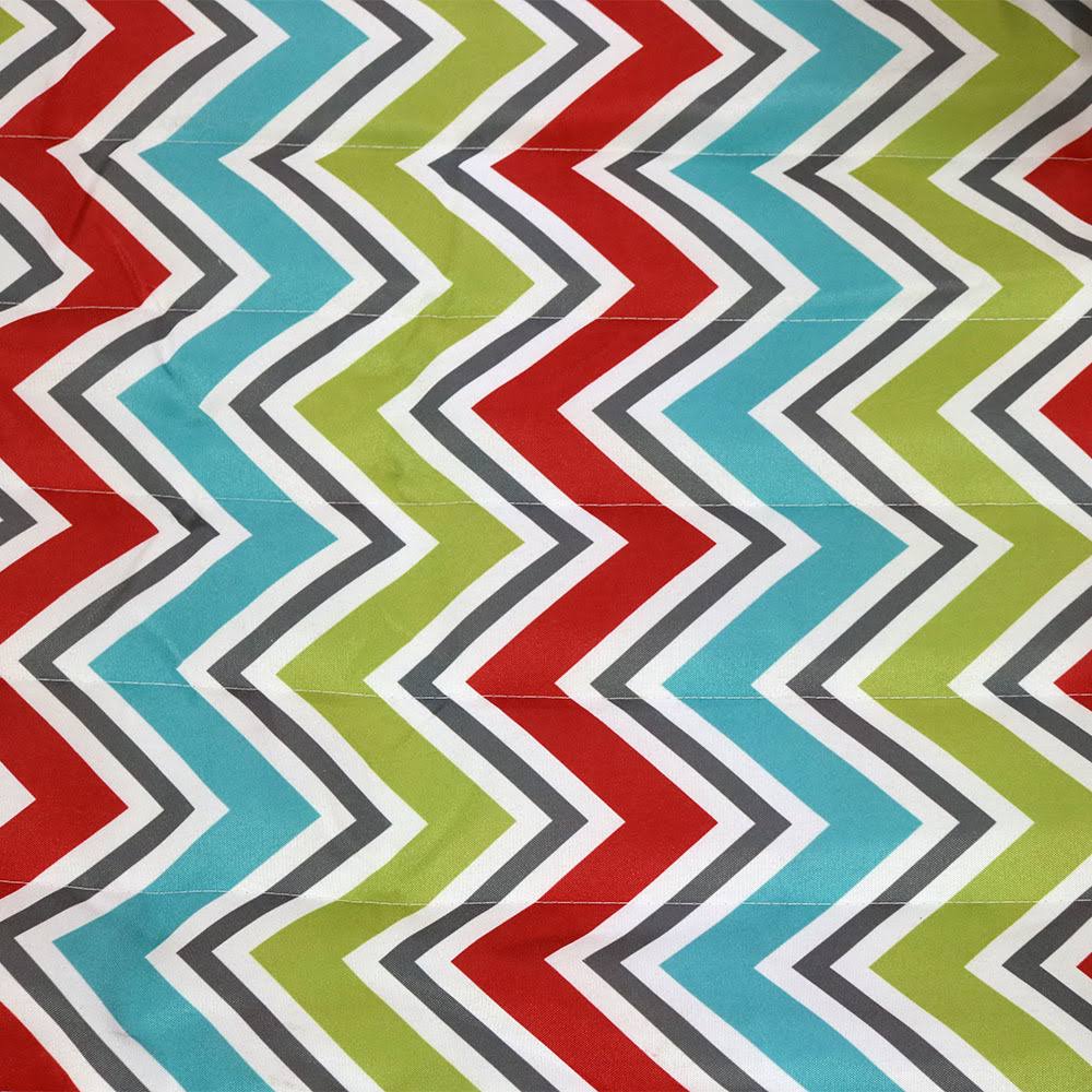 Sunnydaze Decor Multi Color Chevron Cotton Rope Hammock with 12 Foot Stand Pad