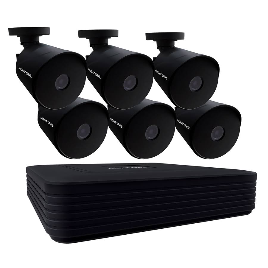 Night Owl 8 Channel 1080p Wired DVR, 6 Wired Cameras u0026 1TB HDD