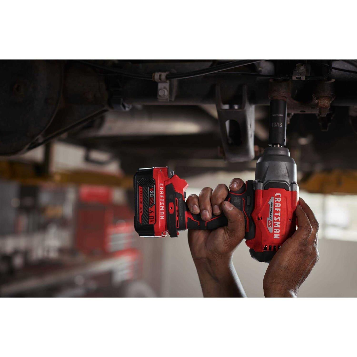 Craftsman 20-volt Max Variable Speed Brushless 1/2-in Drive Cordless Impact Wrench - Shop Hardware Tools Online Store