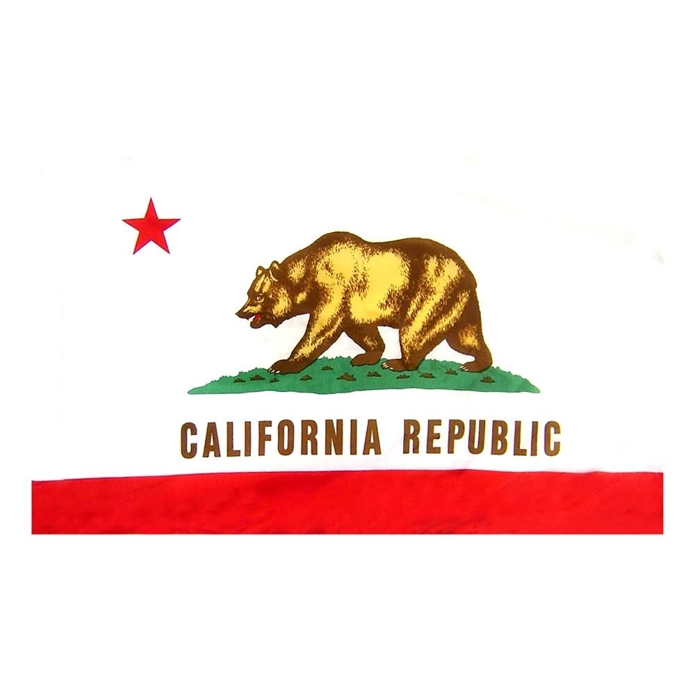 California Flag Nylon Pole Hem 3 ft x 5 ft