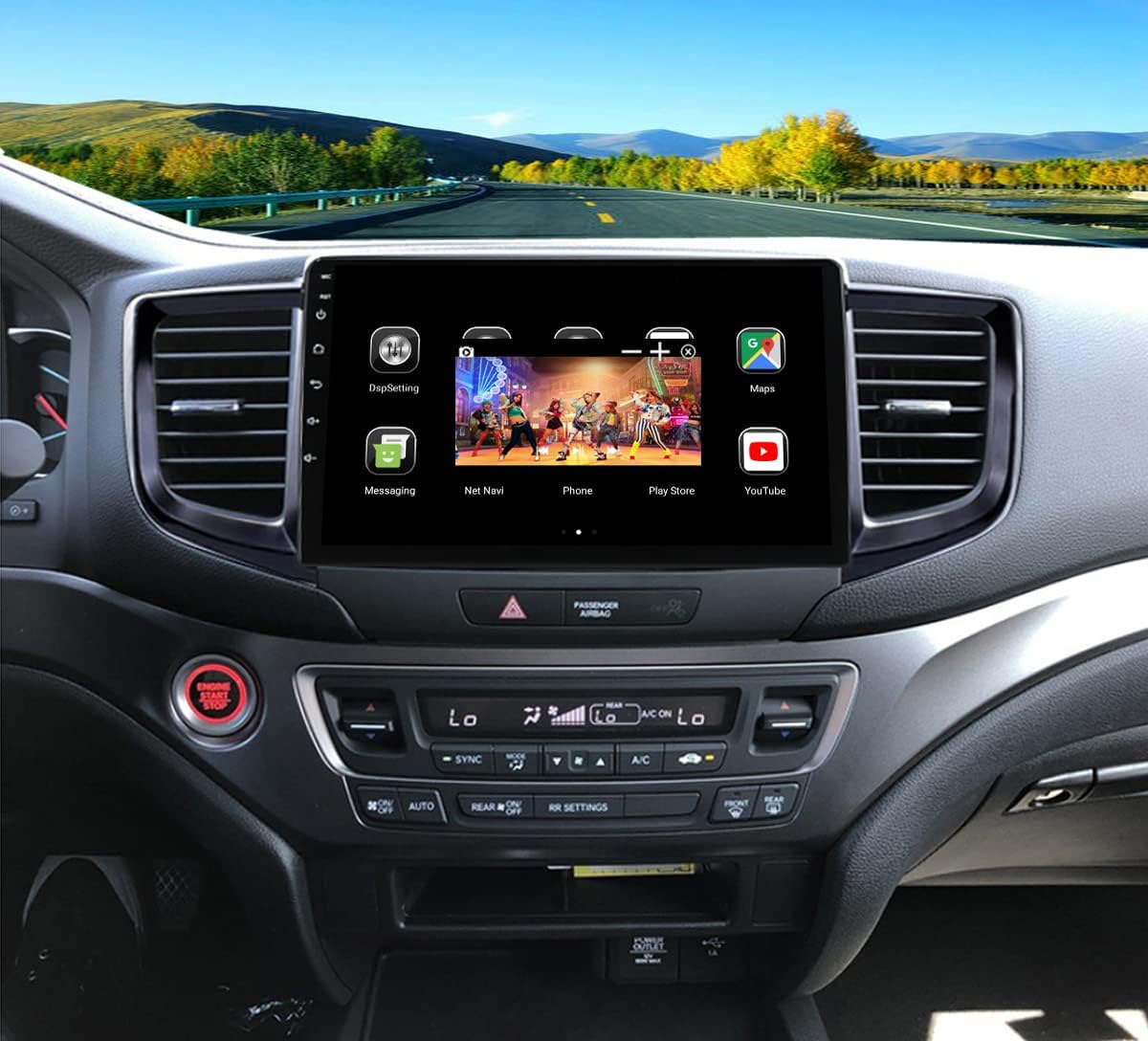 Radio for Honda Pilot Android Stereo 2016-2021 IPS 9inch Touch Screen 2G RAM 32G ROM Build in Wireless carplay Free Camera