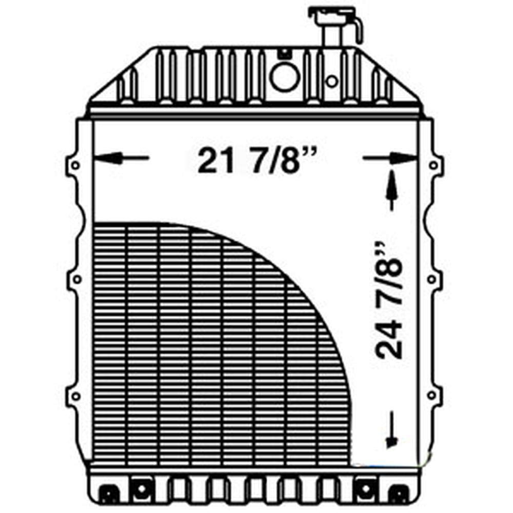 D5NN8005P Radiator w/Oil Cooler Fits Ford Tractor 8700