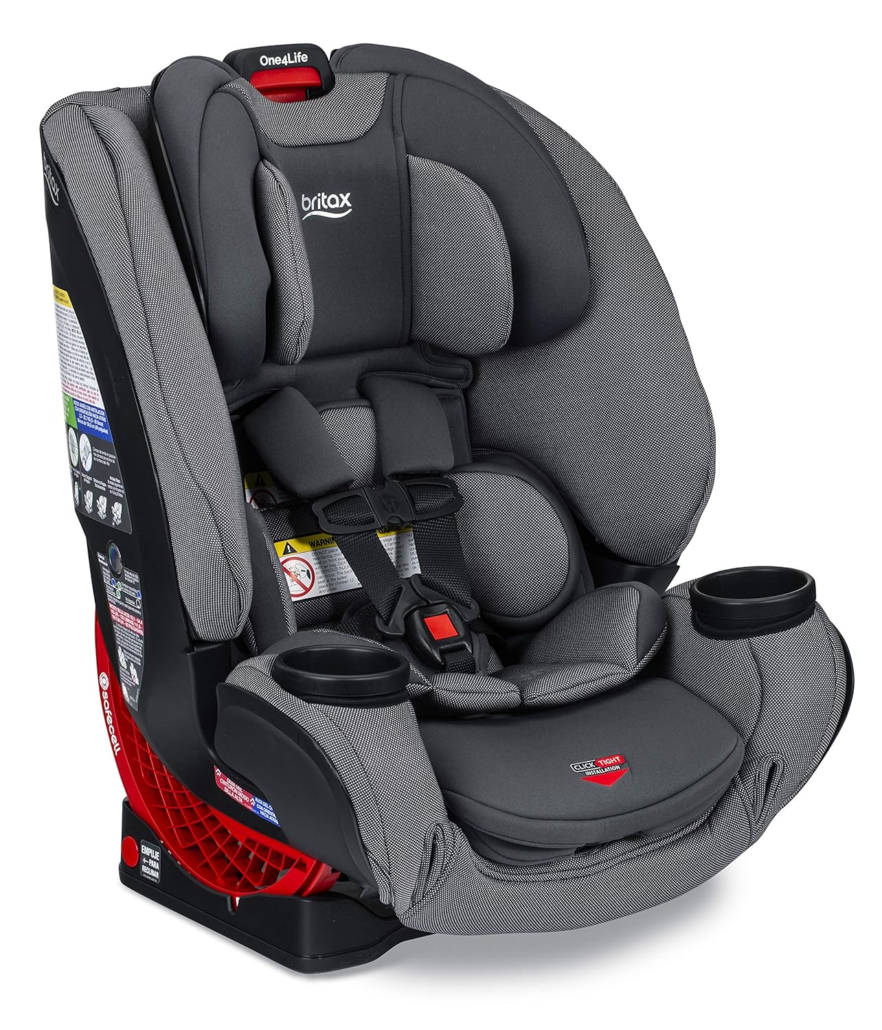 Britax One4Life ClickTight All-in-One Car Seat – 10 Years of Use – Infant, Convertible, Booster – 5 to 120 Pounds - SafeWash Fabric, Plum