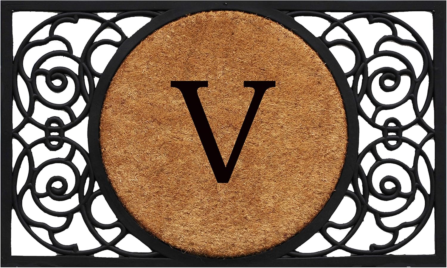 Calloway Mills 180031830B Armada Circle Monogram Doormat, 18" x 30" (Letter B)