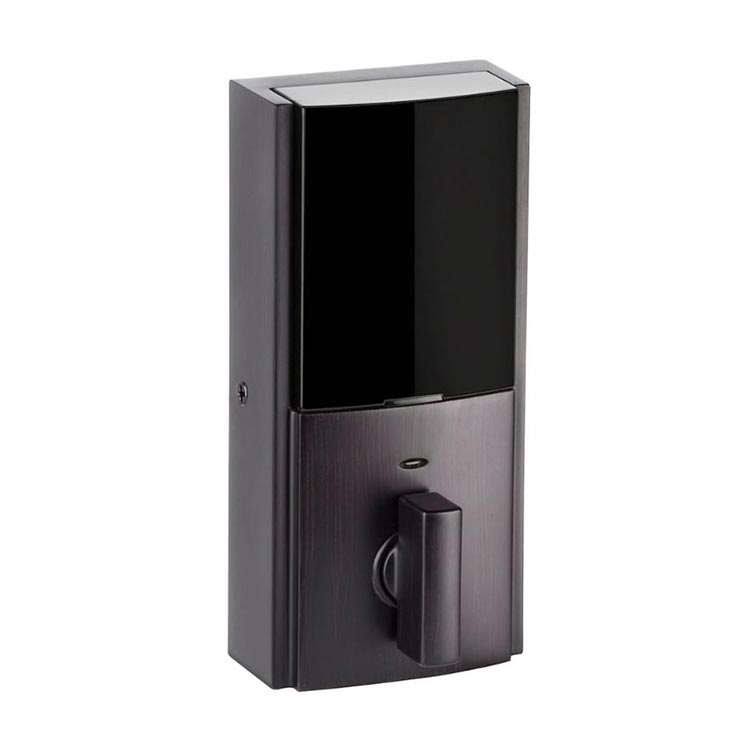 Kwikset 954OBN Obsidian Touchscreen Electronic Deadbolt with Z-Wave - Satin Nickel