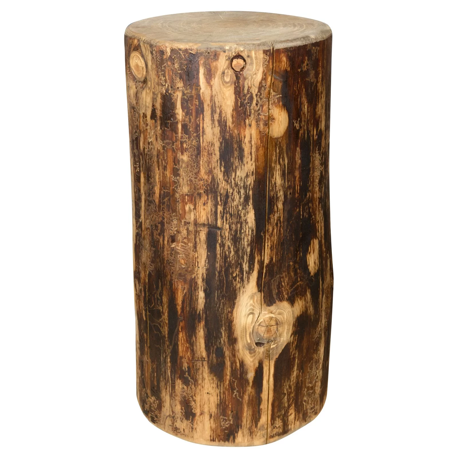 Glacier Country Collection Cowboy Stump, 18 Inch Height, Exterior Stain Finish - Curated Treasures Market
