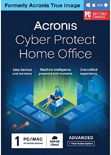 Acronis Cyber Protect Home Office Advanced - 1 Computer + 500 GB Acronis Cloud Storage - 1 year subscription BOX - NAM