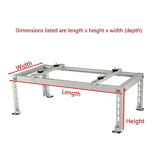 exproyzk Heavy Duty Ground Stand Bracket for Split Air Conditioner and Heat Pump, Air Conditioner Bracket for Outdoor AC Unit, Heavy Duty Condenser Stand Base, Adjustable
