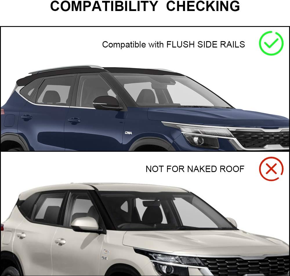 Snailfly Fit for Kia Seltos 2021 2022 Lockable Roof Rack Cross Bars for Kayak Canoe Bike Snowboard Skiboard Crossbars