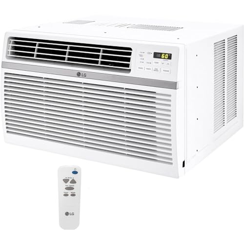 LG LW1017ERSM1 10,000 BTU Smart Window Air Conditioner, 115V, 450 Sq. Ft, Smartphone and Voice Control, ThinQ Enabled, Compatible with Alexa and Hey Google, 3 Cool & Fan Speeds