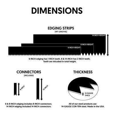 Edge Right 4 ft. x 14-Gauge x Cor-Ten Steel Landscape Edging - Shop Hardware Tools Online Store