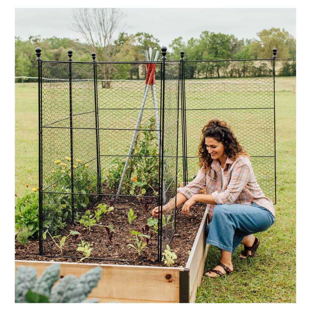 Tall Chicken Wire Critter Fence with Gate - Shop Hardware Tools Online Store