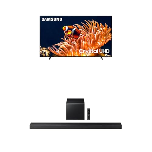 Samsung 43-Inch Class 4K Crystal UHD DU8000 Series HDR Smart TV w/Object Tracking Sound Lite, Motion Xcelerator 120Hz, Ultra Slim Design, Gaming Hub, Alexa Built-in (UN43DU8000, 2024 Model)