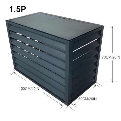 Aluminum Air Conditioner and Heat Pump Cover ,Mini Split Air Conditioner Cover for Outside Units ,Shelf Plant Stand ,Outdoor AC Unit Cover , Noise Reduction ,suitable for outdoor