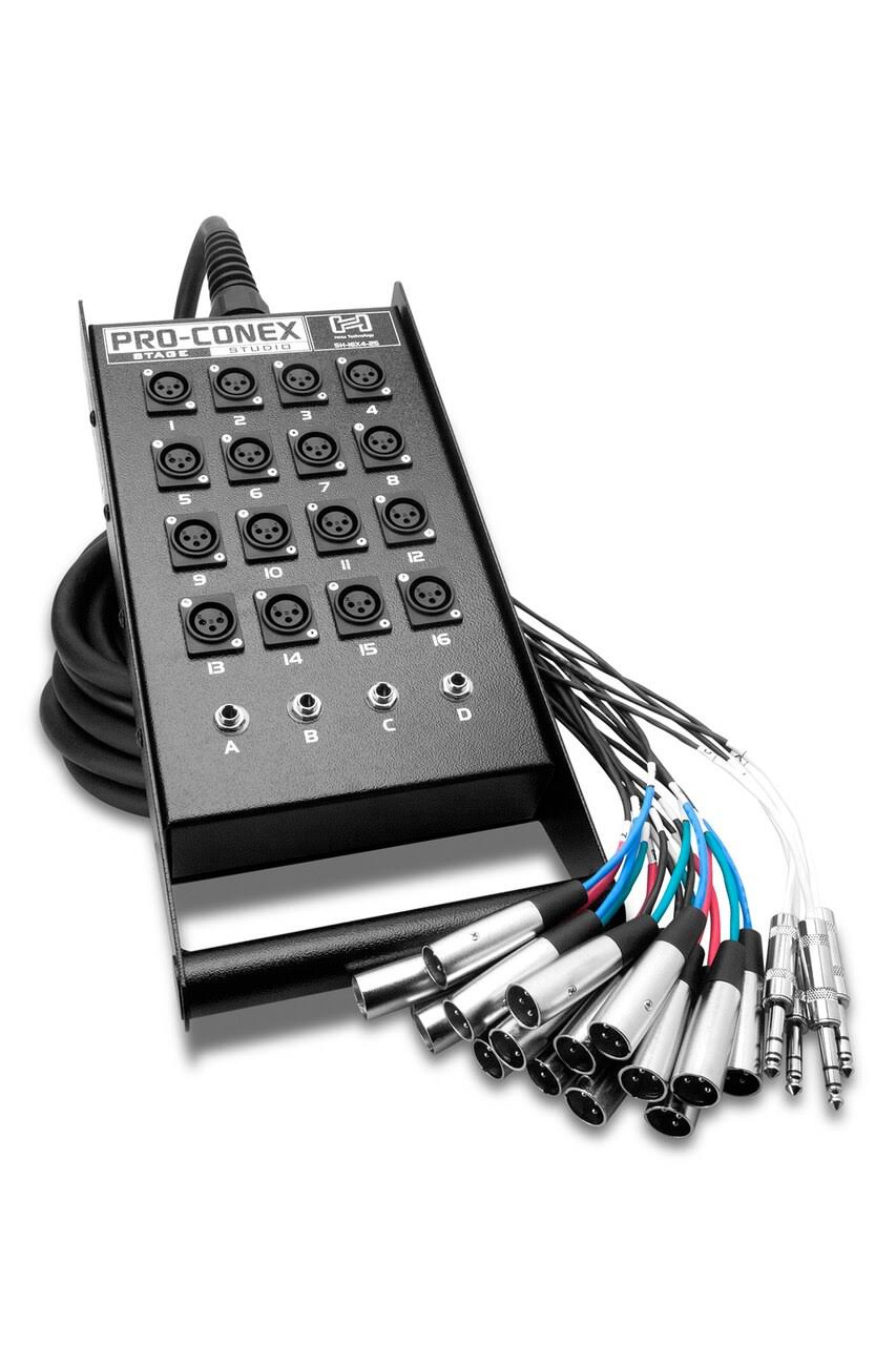 Hosa Pro-Conex Stage Box Snake - Audio cable - 50 ft - F Phone stereo 6.35 mm, 3 pin XLR to M 3 pin XLR, Phone stereo 6.35 mm