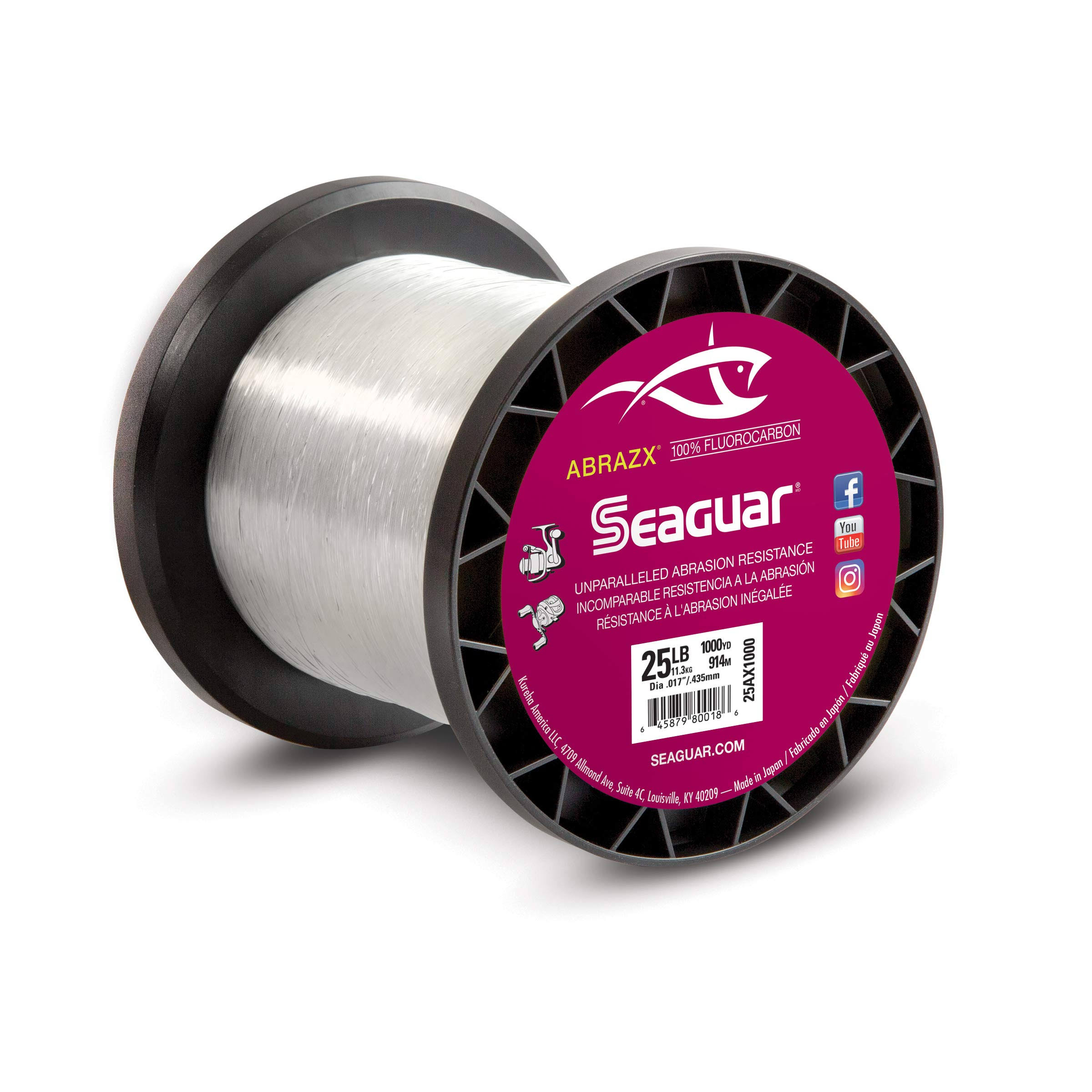 Seaguar 25AX1000 Abrazx 100% Fluoro 1000yd 25lb