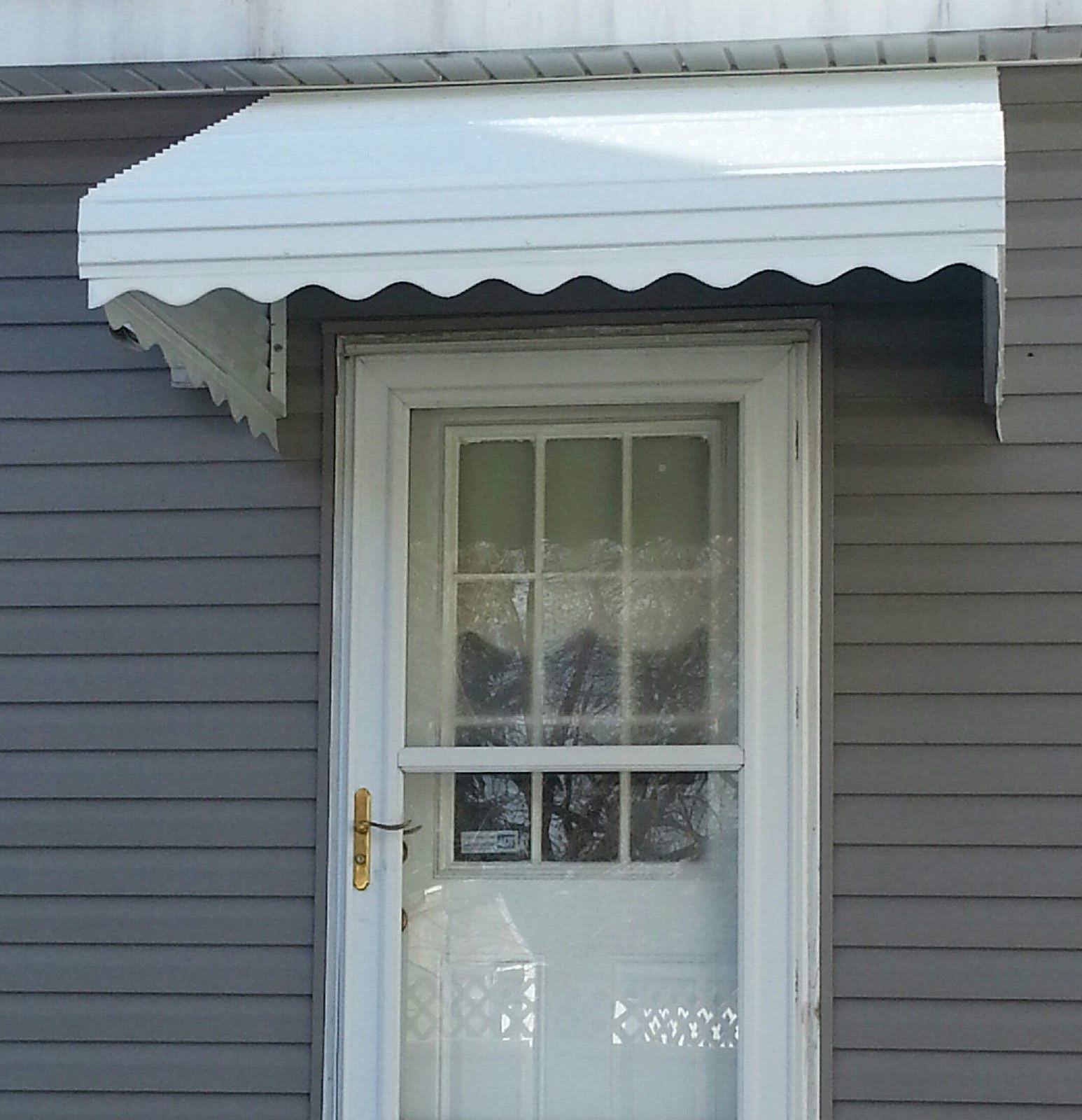 46W x 36P x 15H White Aluminum Window/Door Awning - Canopy