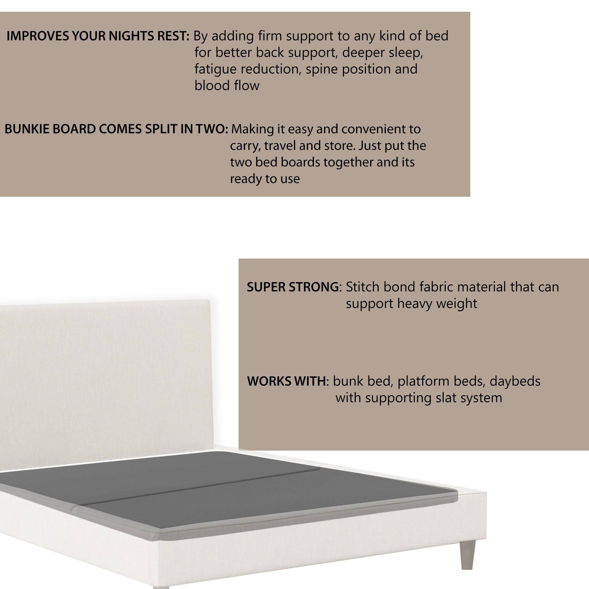 Onetan 1.5-inch Split Fully Assembled Bunkie Board for Mattress/Bed SUPPORT, Set of 2, - Twin