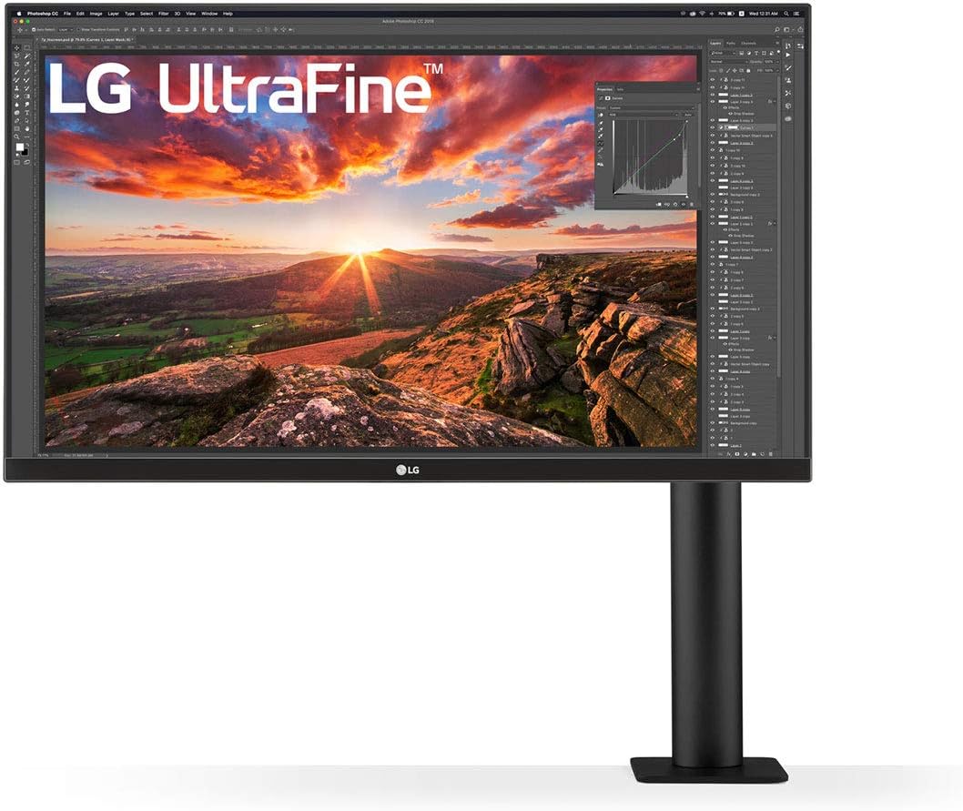 LG 27 inch Ergo IPS UHD 4K Ultrafine Monitor, Black, 27BN88U-B