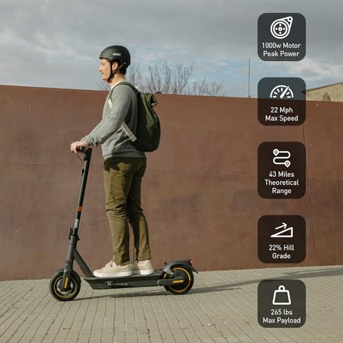 Segway Ninebot MAX Electric Kick Scooter w/Powerful Motor, Long Miles Range, 18.6 & 22mph Top Speed, Dual Suspension (MAX G2 Only), Scooter for Adults UL-2271 2272 Certified