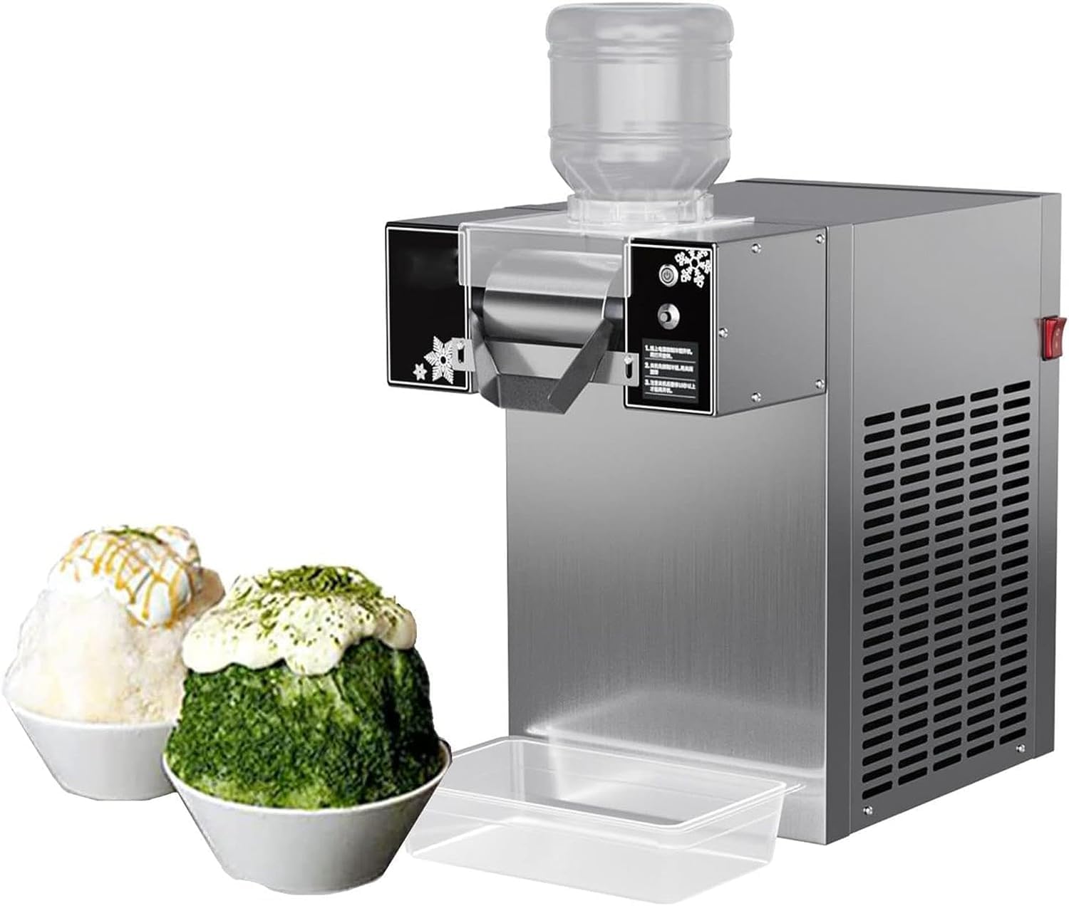 Snow Cone Machine, Snow Cone Maker with 130-350 Lbs/24H, Frozen Drink Machine with Temperature Preservation, ICEE Machine/Shaved Ice Machine for Supermarkets, Cafes, Restaurants, Bars