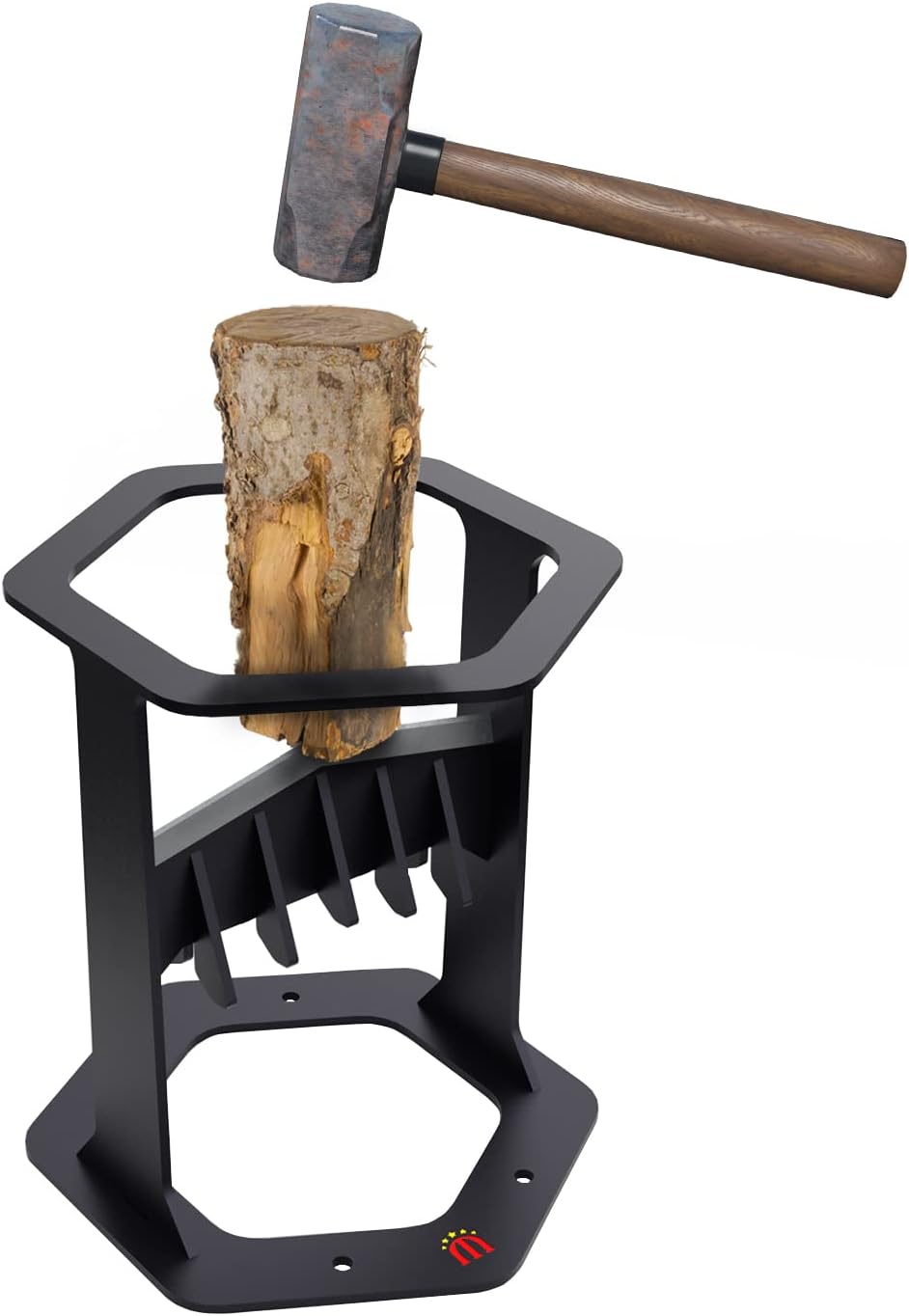 MEEPOCAN Heavy Duty Log Splitter, 【2022 Upgraded】 XL Manual Wood Splitter with Quenching Hardened Sharp Blade for Hardwood, Kindling Splitter, Wood Splitting Wedge