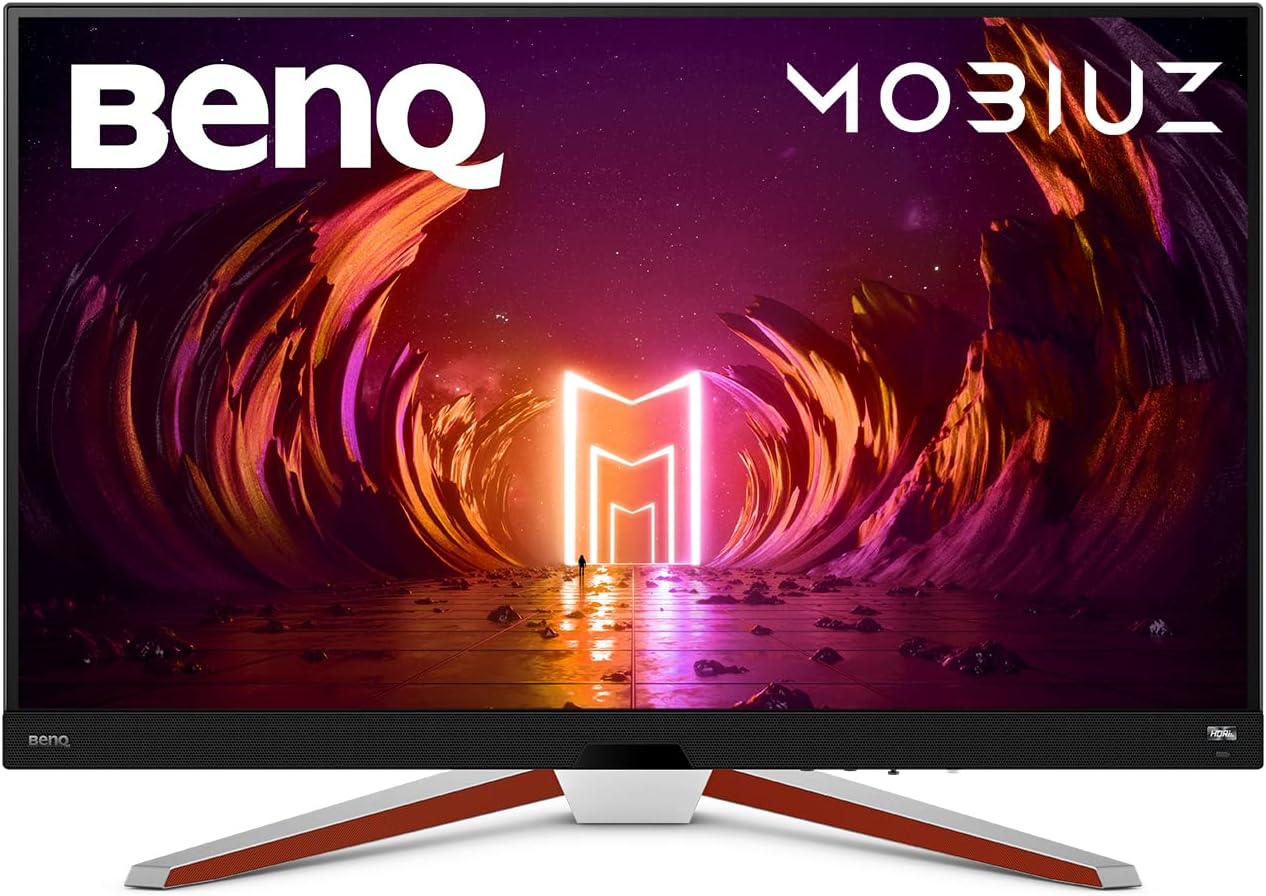 BenQ MOBIUZ EX3210U 32” 4K True HDMI 2.1 144Hz White Gaming Monitor, UHD (3840 x 2160), IPS, 1ms, FreeSync, HDR, Eye Care, Display Port, USB 3.0, Remote Control, Microphone with AI Noise Canceling