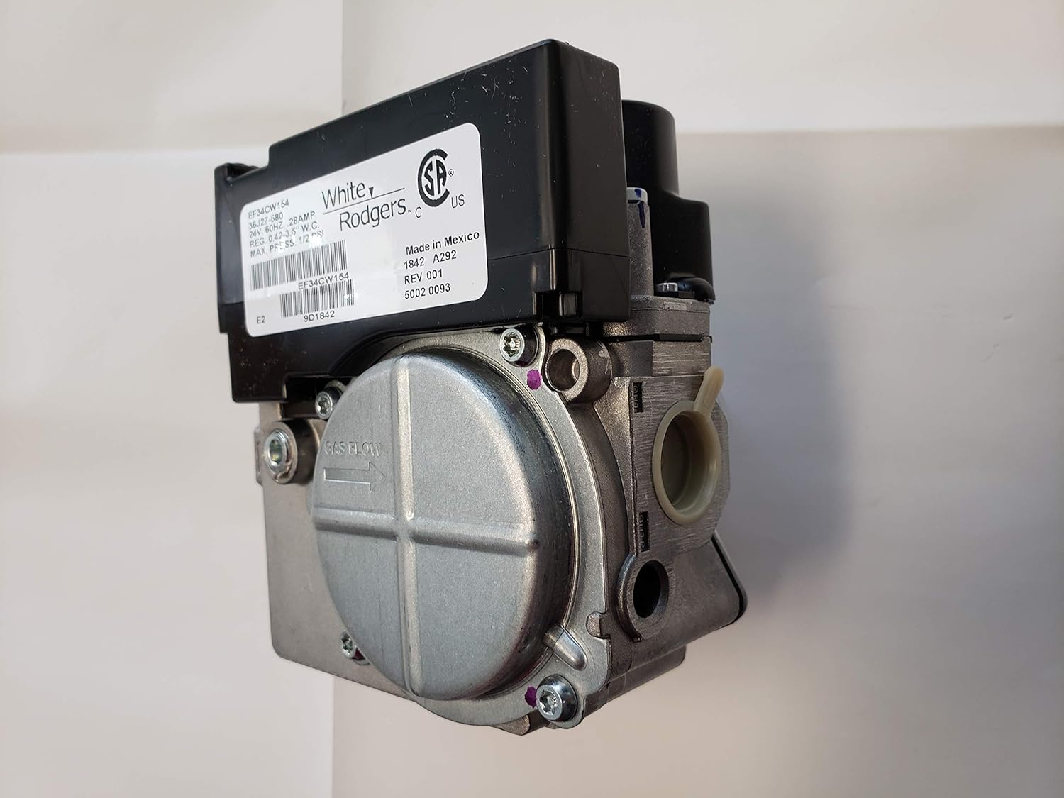 Carrier/Bryant - Factory Authorized Parts EF34CW154 Gas Valve, 3/4", 24V, 3.5" WC, NG (Replacement for EF34CW181)